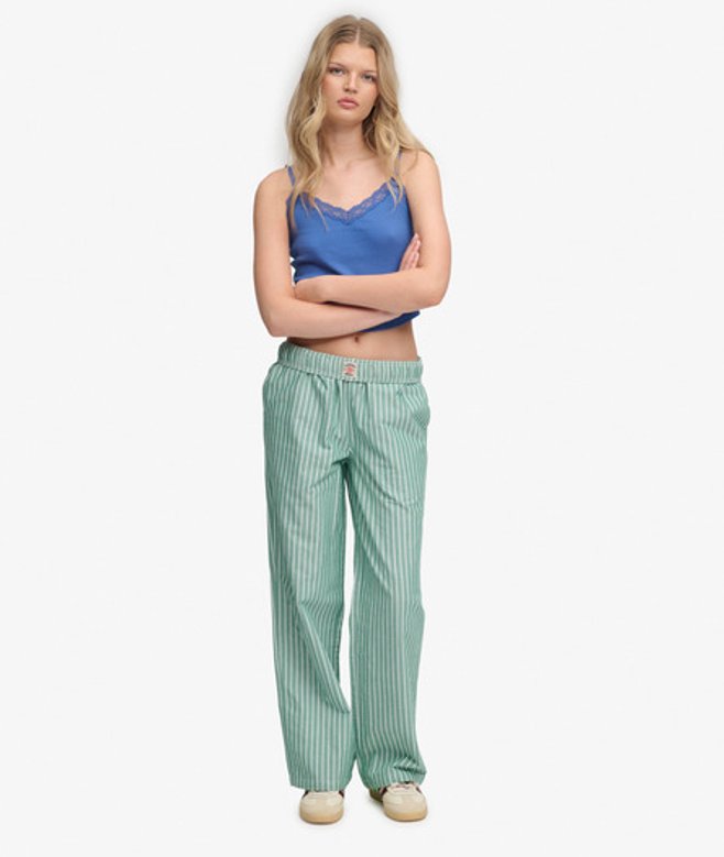 Katoenen Gestreepte Broek