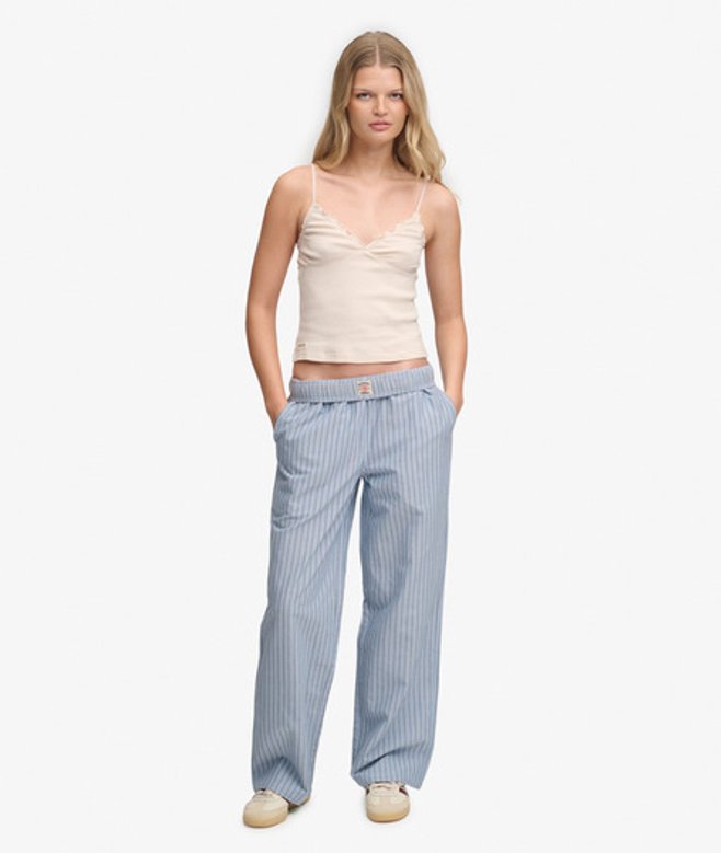 Katoenen Gestreepte Broek