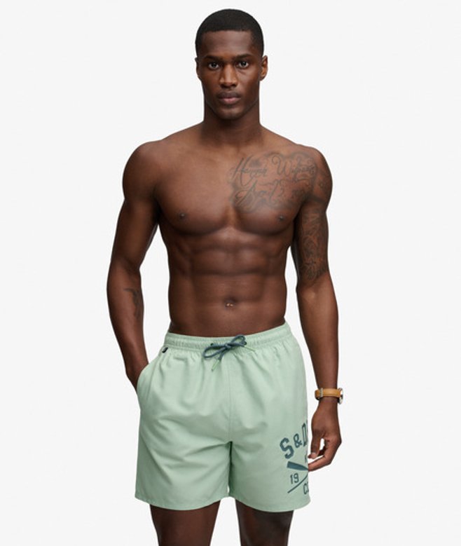 Printed Logo 16-Inch Zwemshort