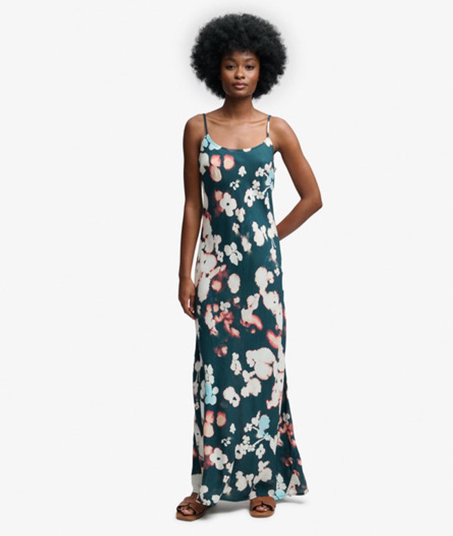 Geprinte Maxi Slipdress