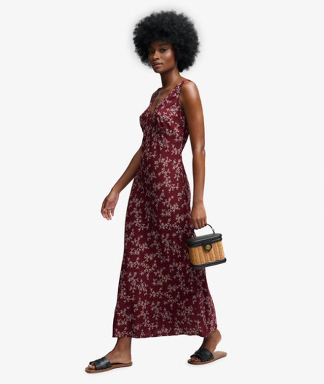 Geprinte Maxi-jurk met Sweetheart Halslijn