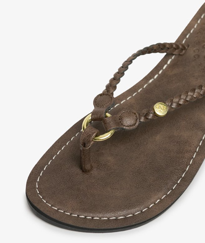 Gevlochten Teenslippers Van Kunstleer
