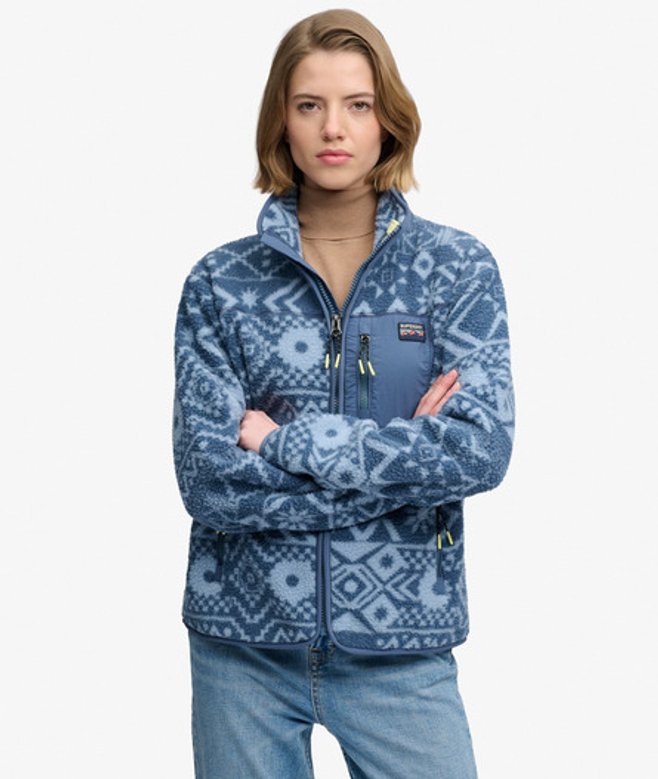 Outdoor Printed Zip Fleece