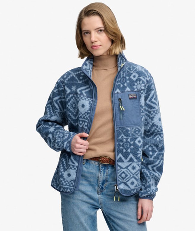 Outdoor Printed Zip Fleece