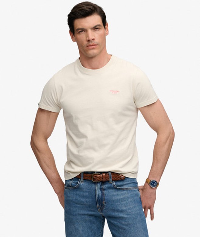 Essential Gestapeld Logo Geborduurde T-shirt