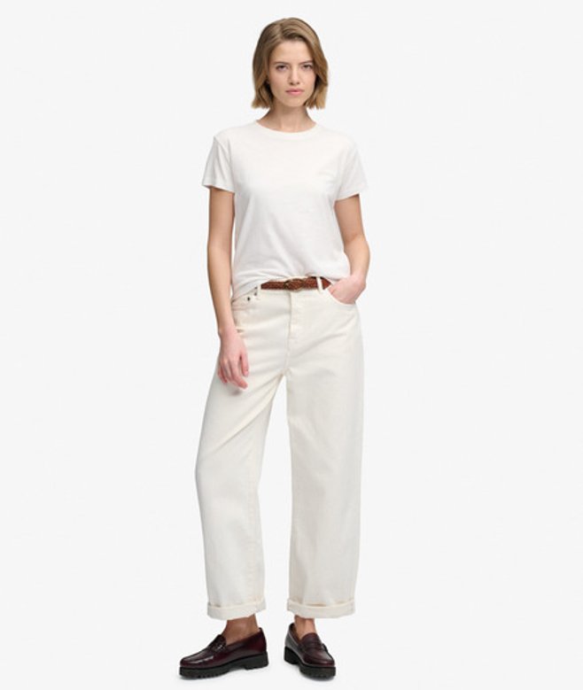 Organic Cotton High Rise Wide Leg Jeans