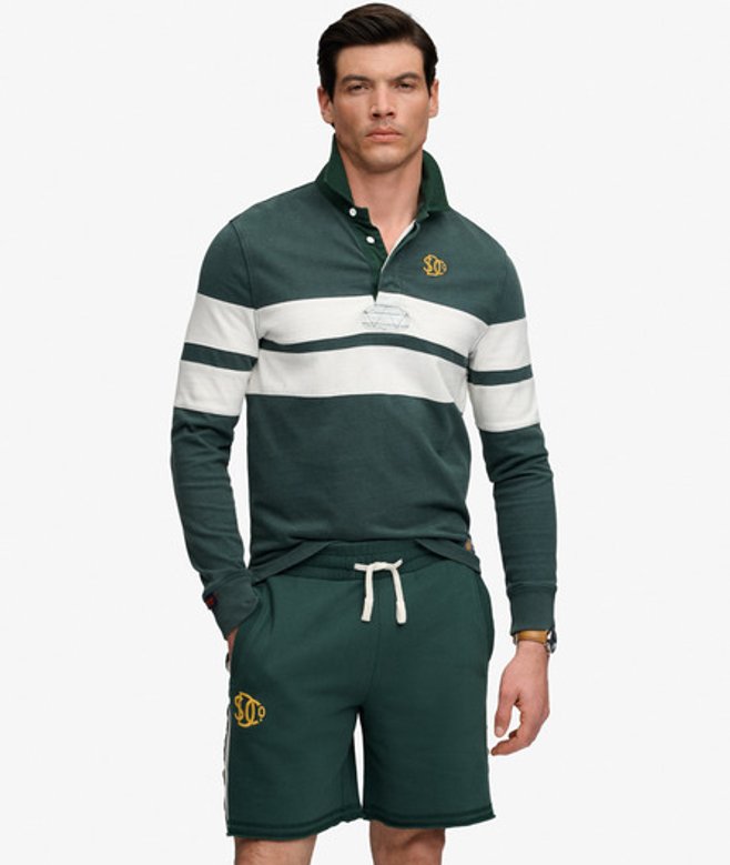 Vintage Athletic Stripe Rugby Top