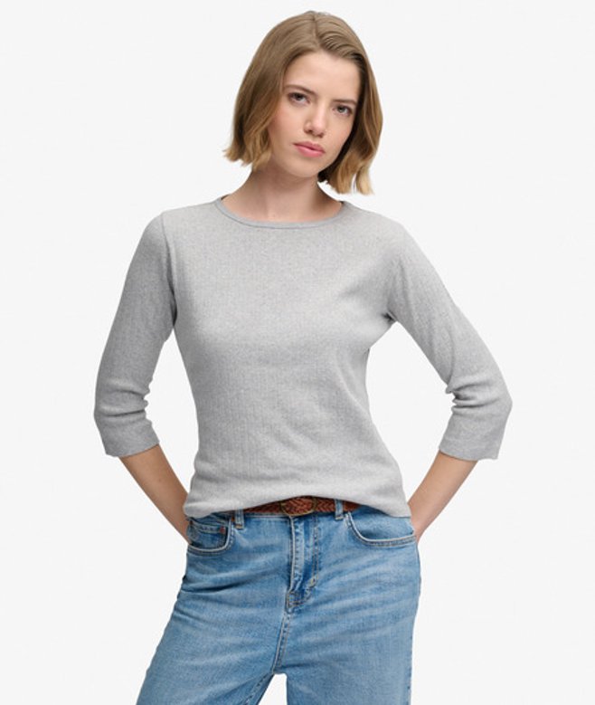 Athletic Essentials Pointelle Halve Mouw Top