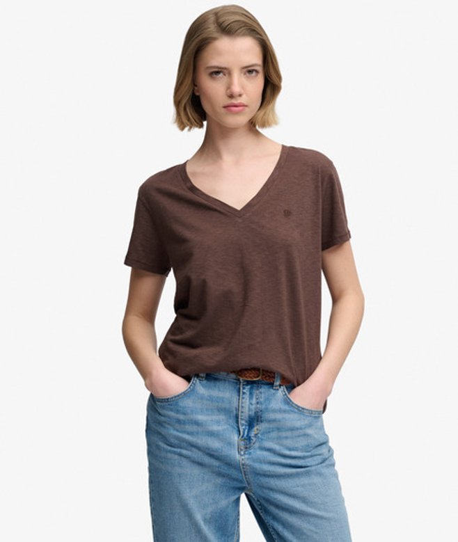 Studios Slub T-shirt met Borduursel
