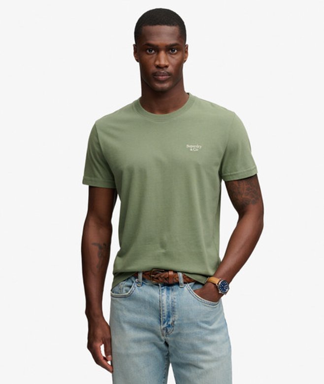 Essential Serif Logo Geborduurde T-shirt