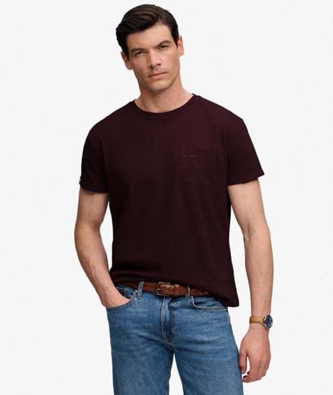Klassiek Katoenen Linnen T-shirt met Zak