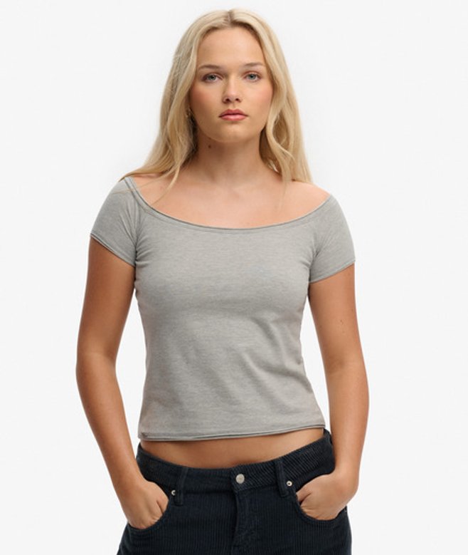 Bardot Top met Korte Mouwen