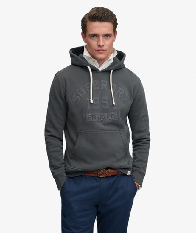 Tonal Applique Hoodie Relaxed Pasvorm