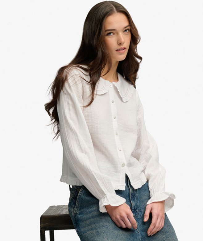Blouse met Lange Mouwen en Kraag