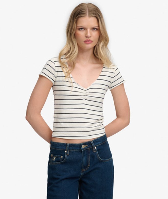 Athletic Essentials Top met Gerimpeld Patroon