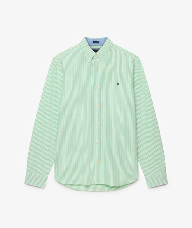 Preppy Oxford Overhemd met Lange Mouwen