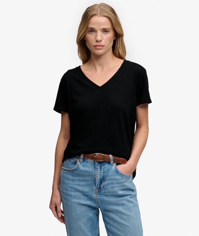 Studios Slub T-shirt met Borduursel