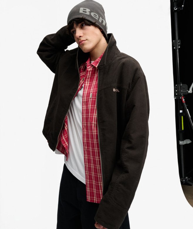 Superdry Herren Bench Moleskin Ranch Jacke Brown - Größe: L