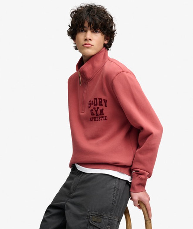 Tonal Sweatshirt Met Halve Rits