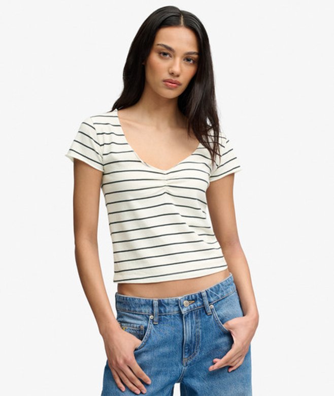 Athletic Essentials Top met Gerimpeld Patroon