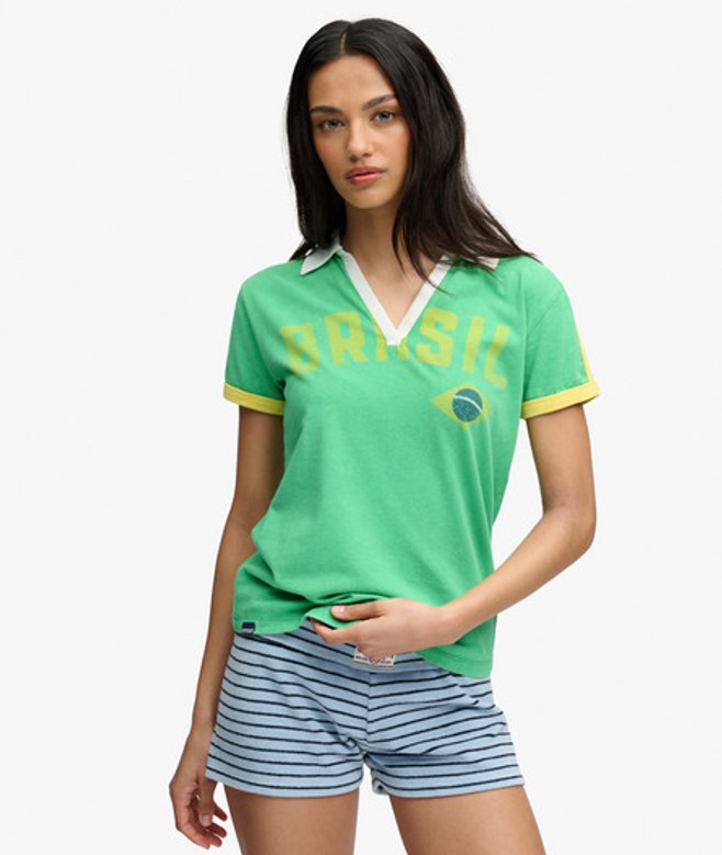 Athletic Football T-shirt met Kraag