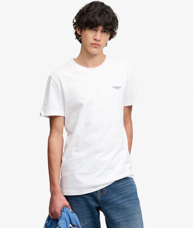 Essential Gestapeld Logo Geborduurde T-shirt