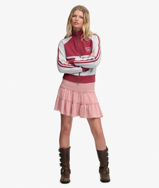 Superdry Gelaagde Jersey Minirok Pink