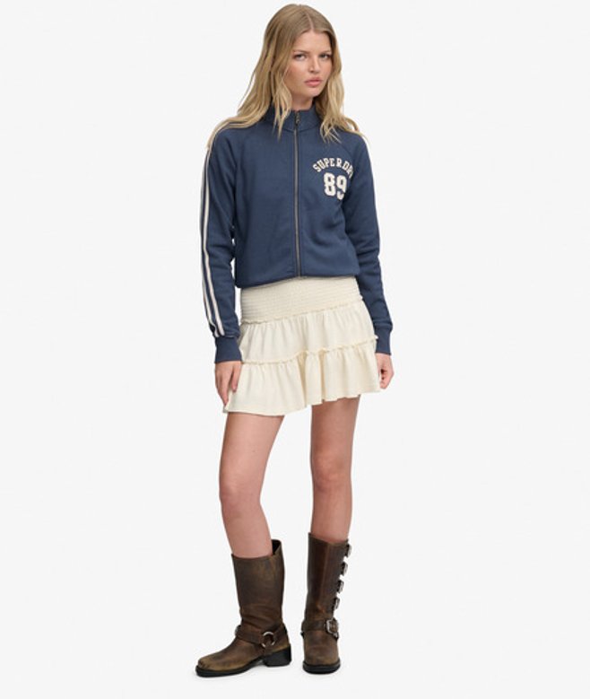 Superdry Gelaagde Jersey Minirok White