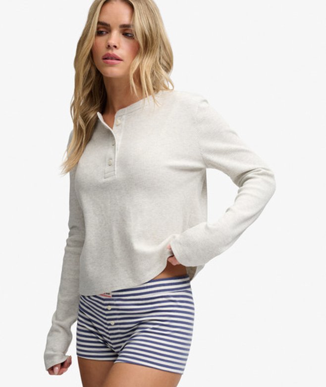 Athletic Essential Waffle Top Slanke Pasvorm
