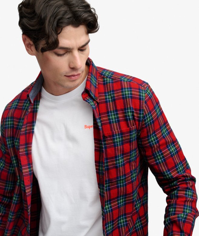 Katoenen Lumberjack Overhemd met Lange Mouwen
