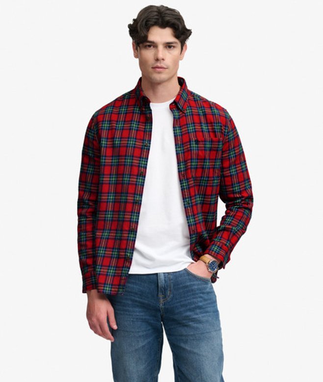 Katoenen Lumberjack Overhemd met Lange Mouwen
