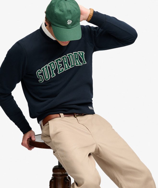 Athletic Applique Sweater Relaxed Pasvorm