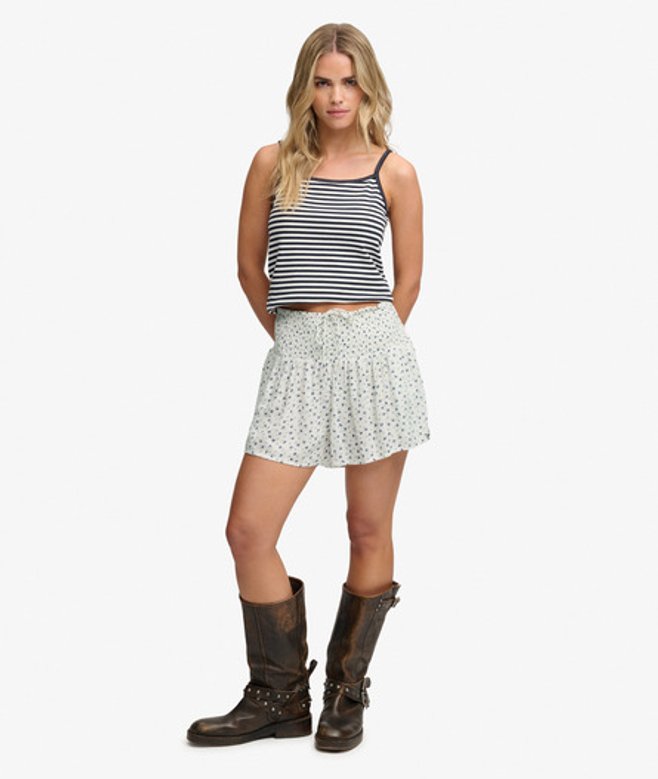 Bedrukte Mini Smocked Shorts