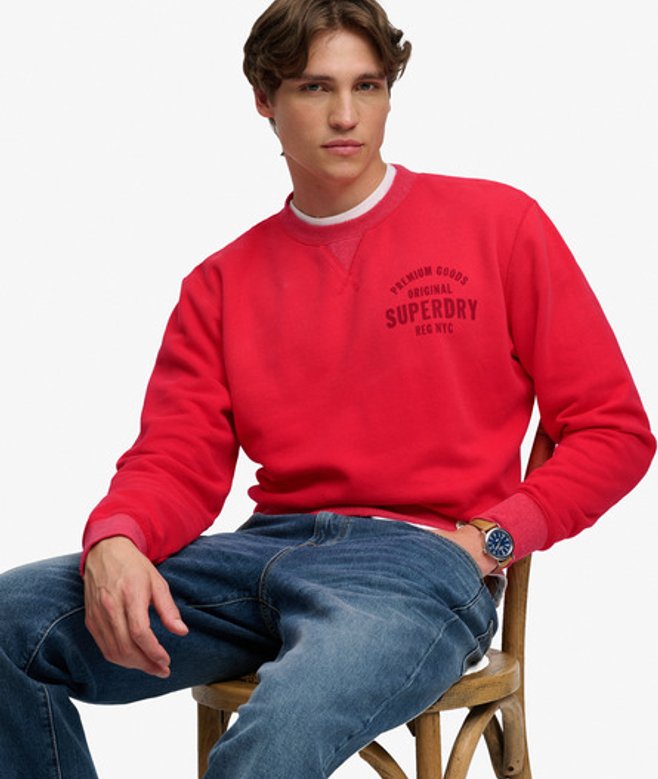 Block Text Ronde Hals Sweatshirt