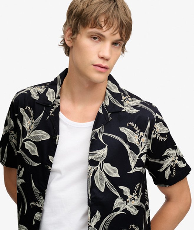 Hawaiian Print Overhemd met Korte Mouwen