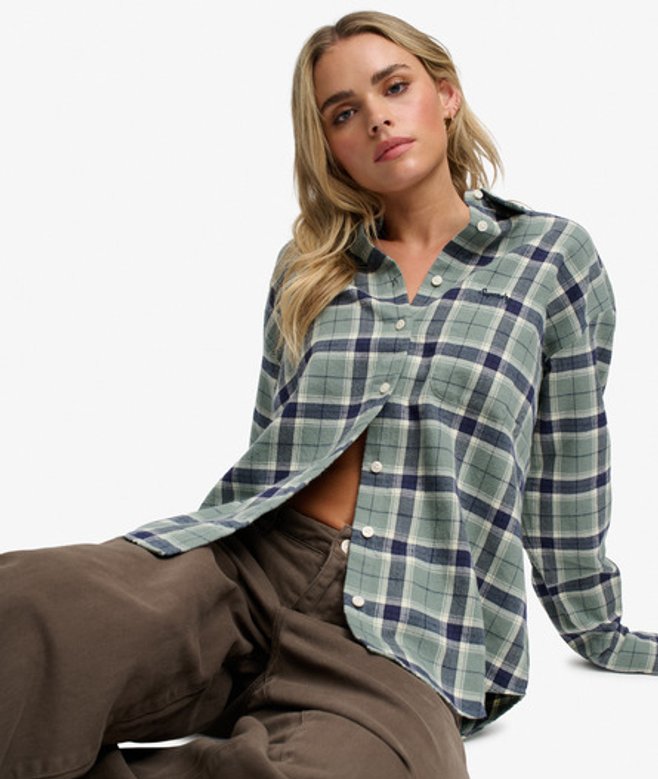 Geruite Flanel Relaxed Overhemd