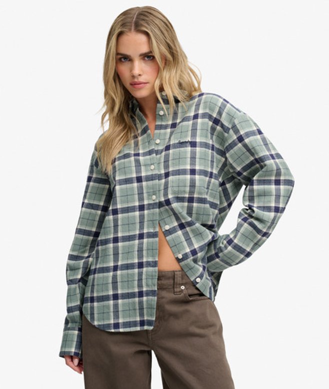 Geruite Flanel Relaxed Overhemd