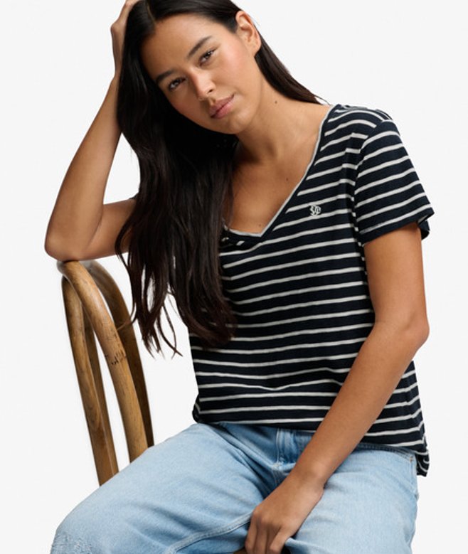 Studios Slub T-shirt met Borduursel