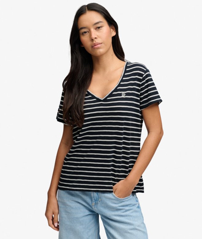 Studios Slub T-shirt met Borduursel