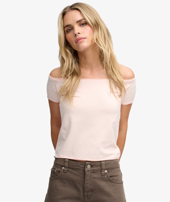 Bardot Off-shoulder Top Slanke Pasvorm