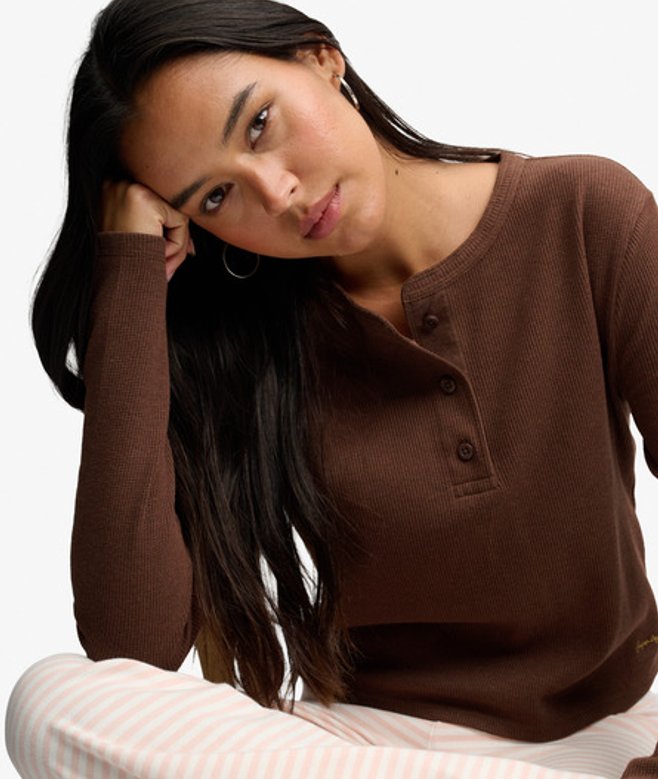 Athletic Essential Waffle Top Slanke Pasvorm