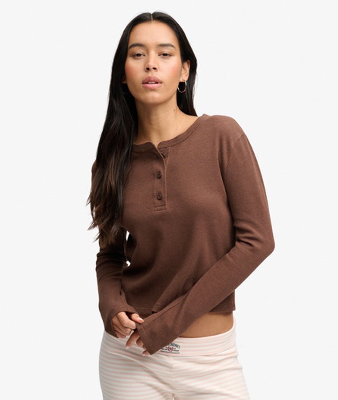 Athletic Essential Waffle Top Slanke Pasvorm