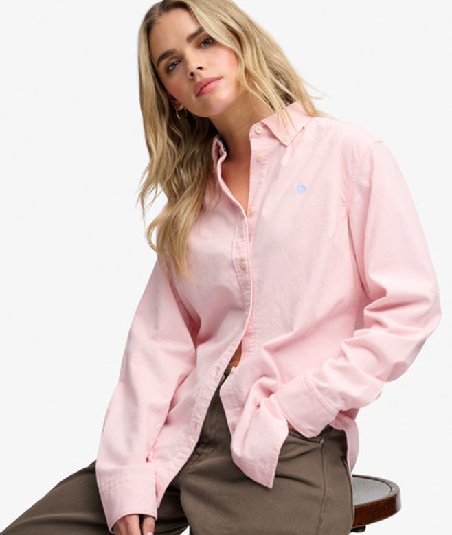 Superdry Needle Cord Overhemd Met Lange Mouwen Pink