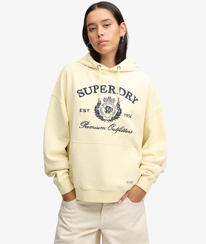 Luxe Casual Geborduurde Relaxed Hoodie