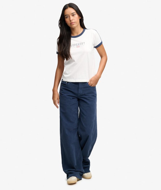 Mid Rise Baggy Corduroy Broek