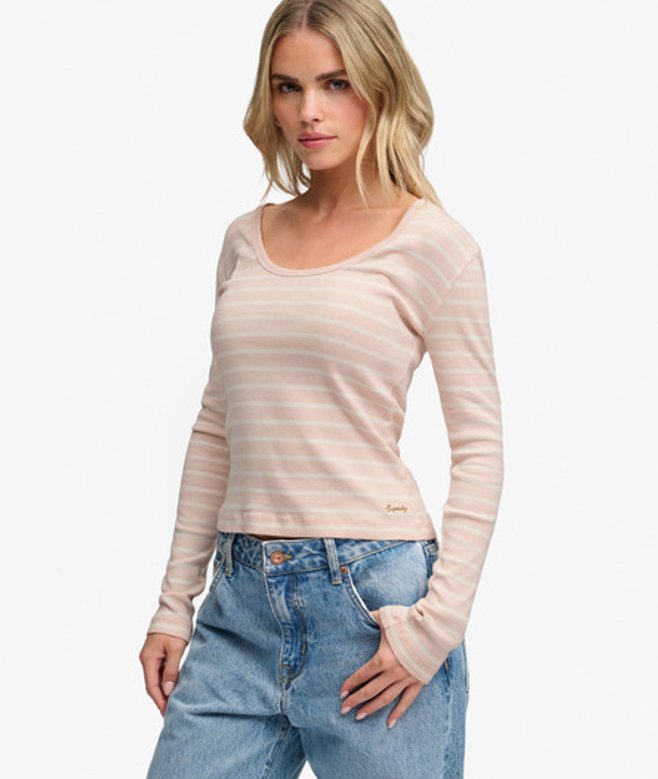 Athletic Essentials Gestreept Shirt met Lange Mouwen