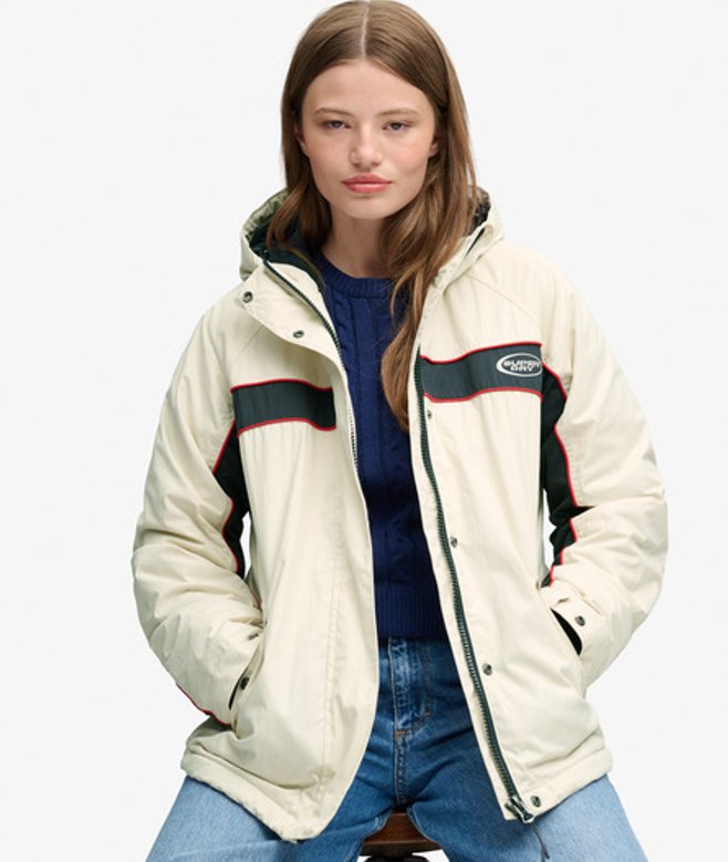 Vintage Windjas met Capuchon Relaxed Pasvorm