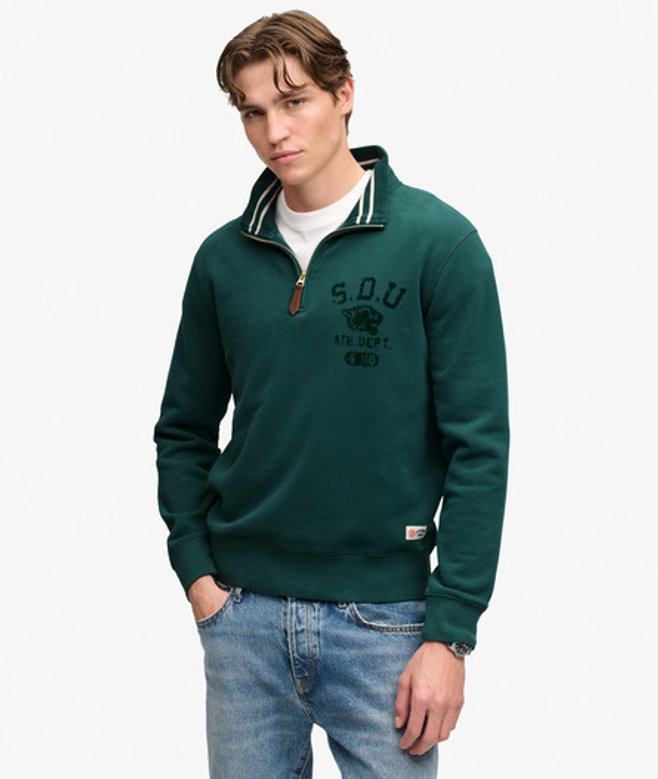 Tonal Sweatshirt Met Halve Rits