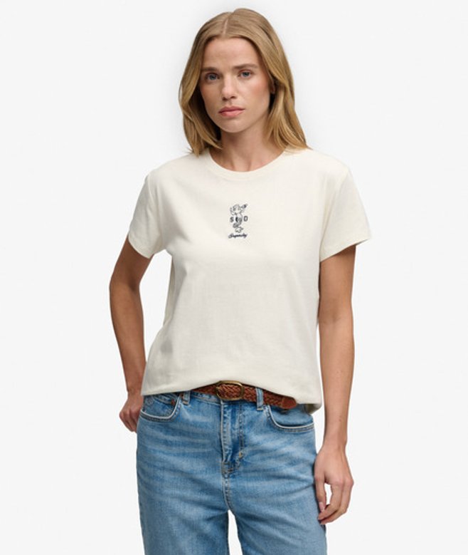 Heritage Nautical Motif T-shirt Slanke Pasvorm