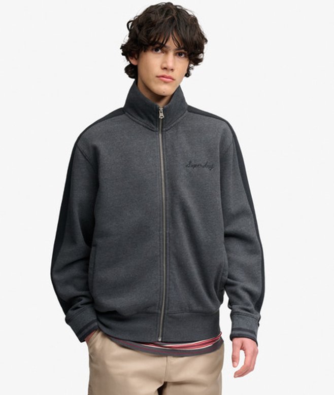 Satin Applique Track Top Relaxed Pasvorm